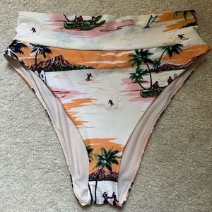 Aerie High Cut Cheeky Bikini Bottom "Slumber Party"